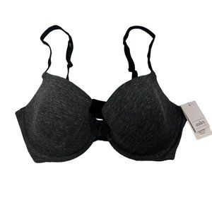 Auden Women's Size 34D Bra The Everyday Lightly Lined T-Shirt Dark Gray New